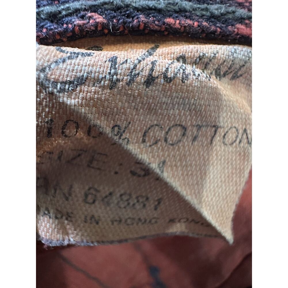 Vtg 90's Exhaust Red Acid Wash Graphic Denim Jeans Grunge Punk Size 31 *Flawed - Picture 9 of 16